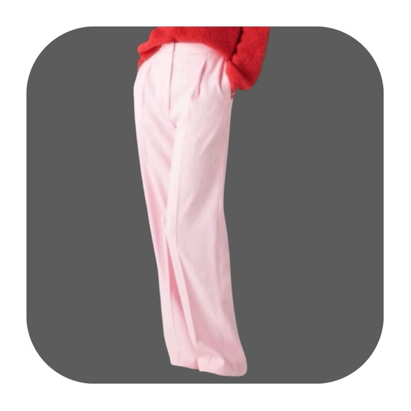St. John size 10 pink Wool Blend Crepe Pant - Picture 7 of 9